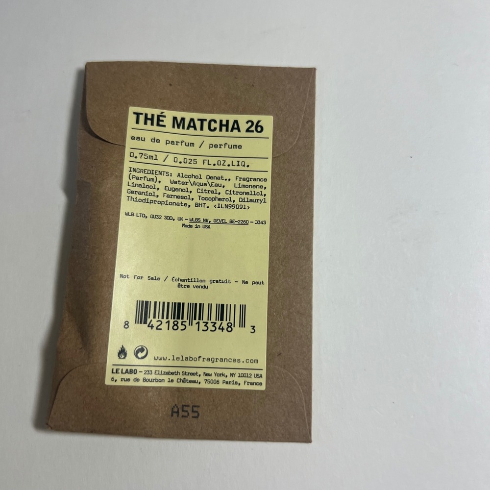 Le Labo The Matcha 26 Eau de Parfum EDP Sample Spray 0.75ml 0.025oz NEW